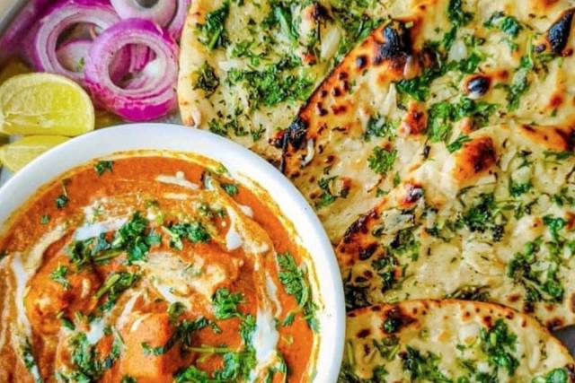 Chicken Tikka Masala and naan bread