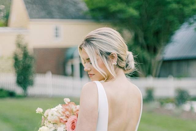 Bride and Bouquet