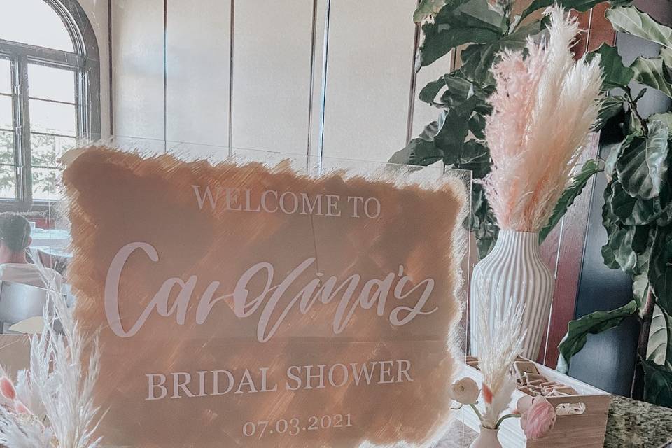 Bridal Shower Welcome Sign