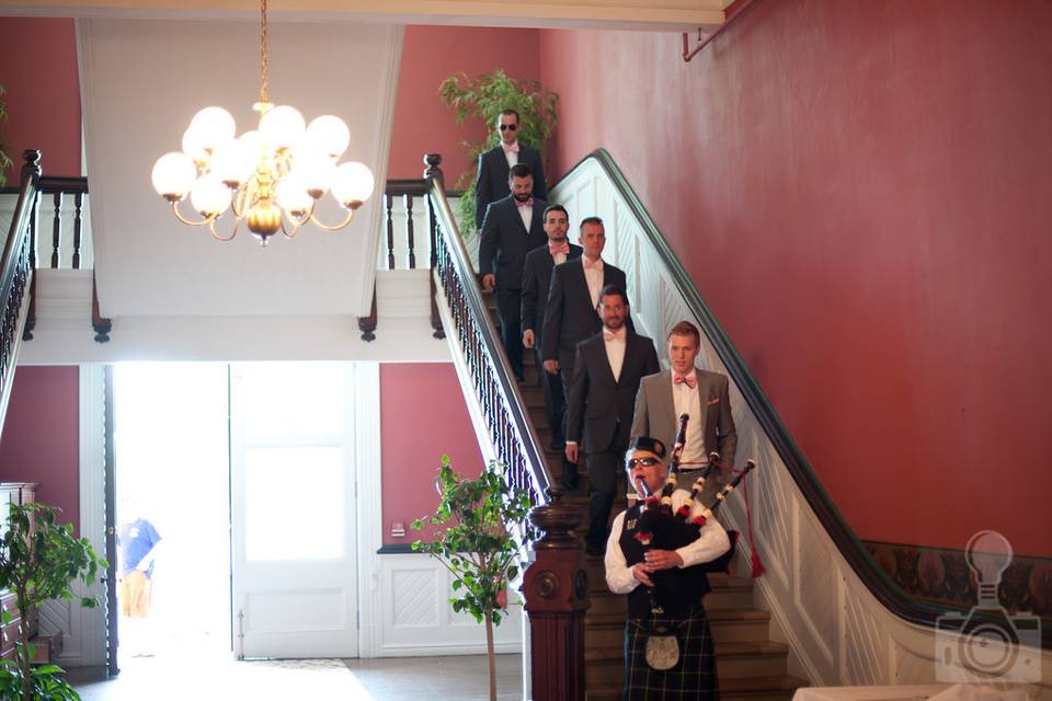 Groom with groomsmen