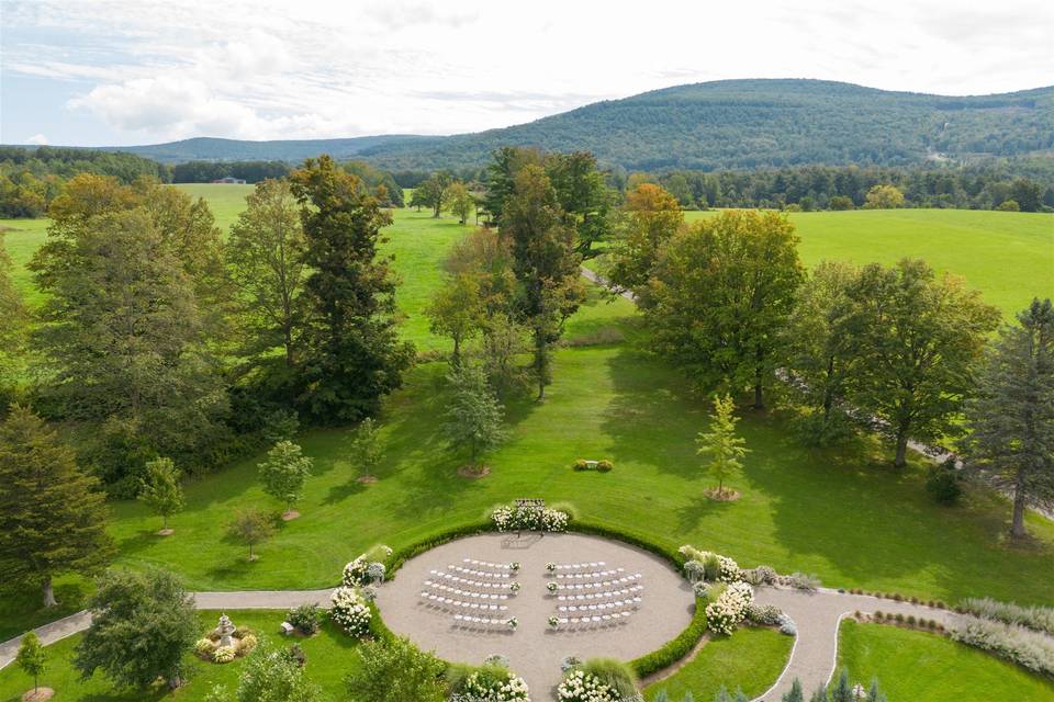 Drone over ceremony circle
