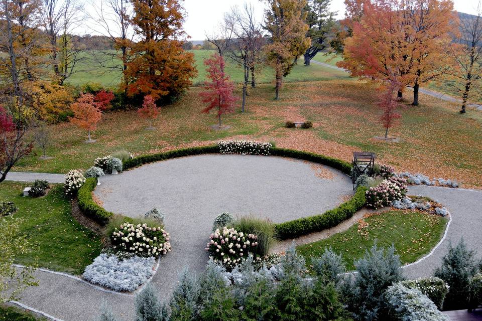Ceremony circle in Autumn