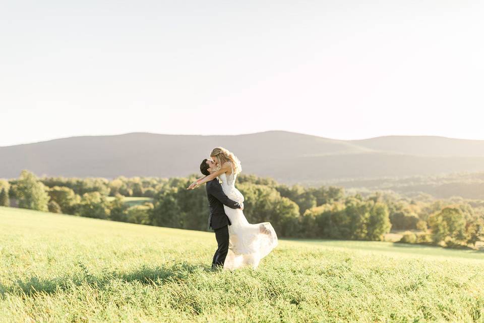 Wedding portraits in mountains