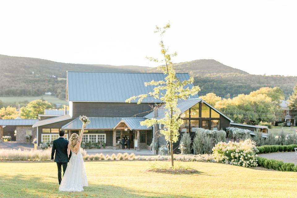 Married & Walking to Barn