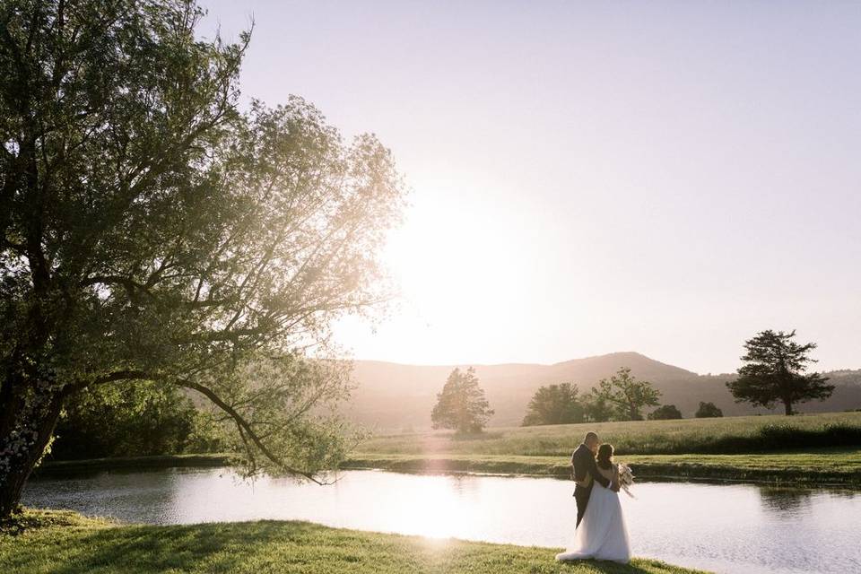 Sunset at the upper pond