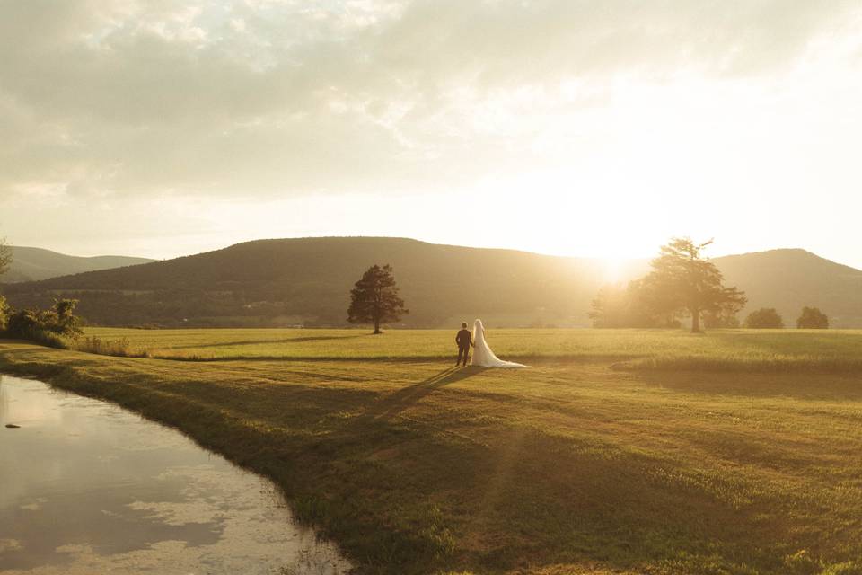 Property at sunset