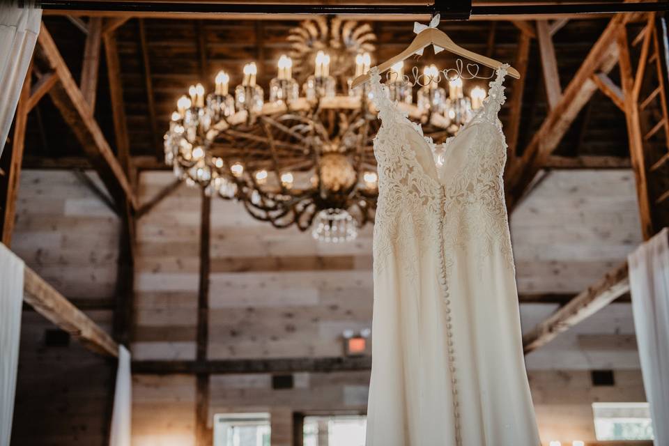 Dress with chandelier