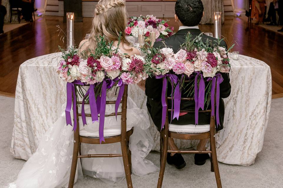 First Dinner as Mr. and Mrs.