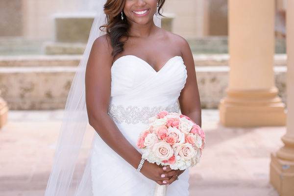 Bride outside the venue