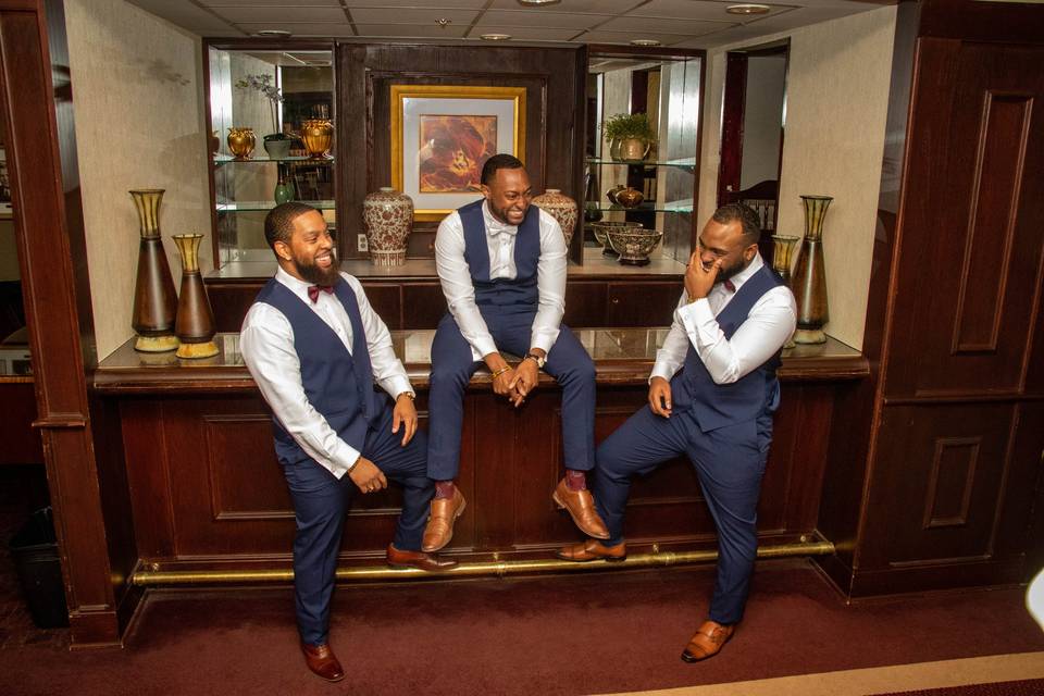 Groom with bestmen