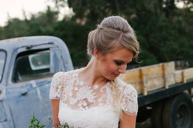 Bride holding her bouquet