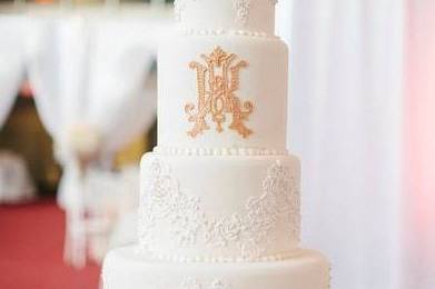 Wedding cake with detailing