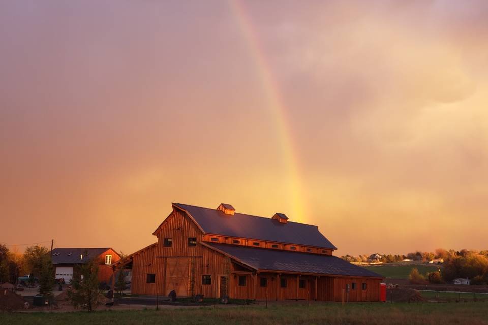 Sunset at the barn