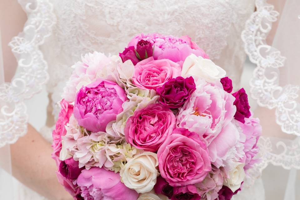 Pink bridal bouquet
