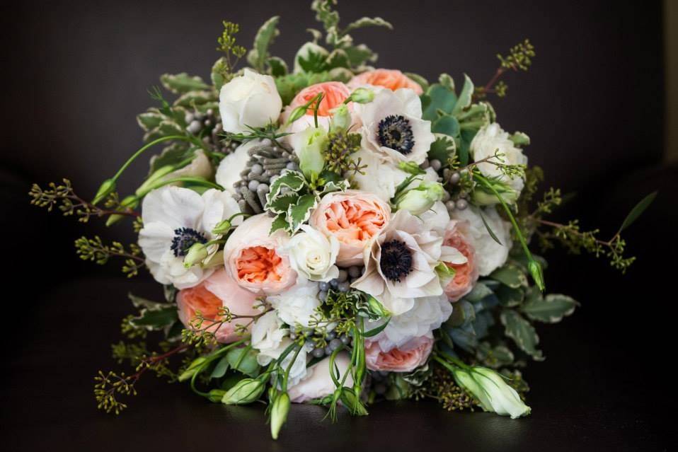 Pink floral centerpiece