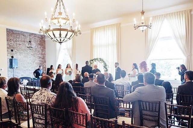 Indoor wedding ceremony