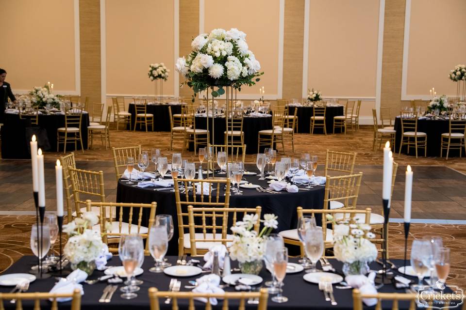 Black & White Compass Ballroom
