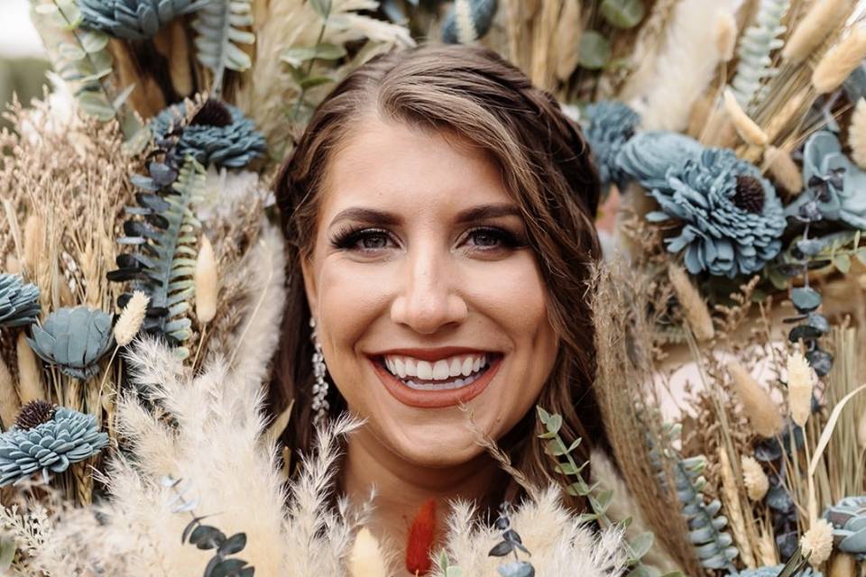 Bride with flowers