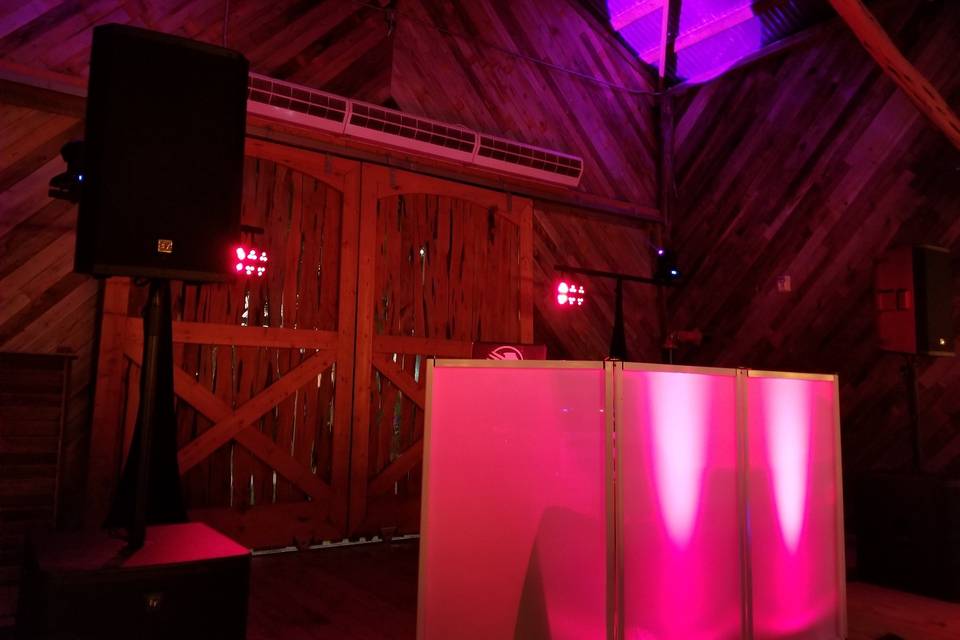 Pink lighting