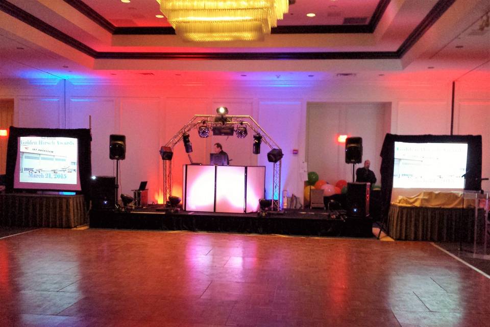 DJ booth setup