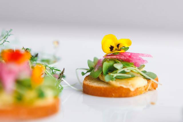 Radish, Arugula & Brie Crostin
