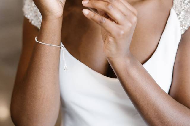 Bride getting ready