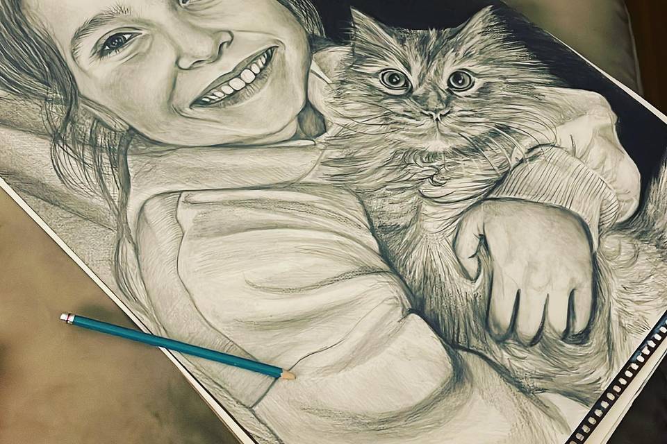 Little one and kitten