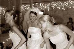 Bride and bridesmaid