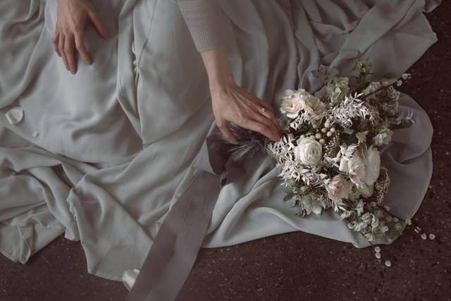 Seasonal bouquet with branches