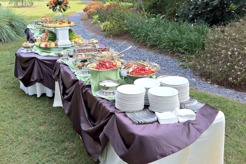 Buffet table