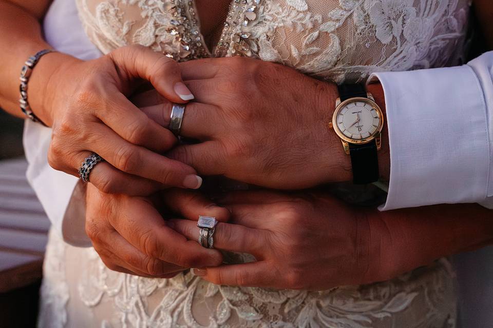 Holding hands