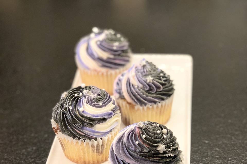 Galaxy themed cupcakes