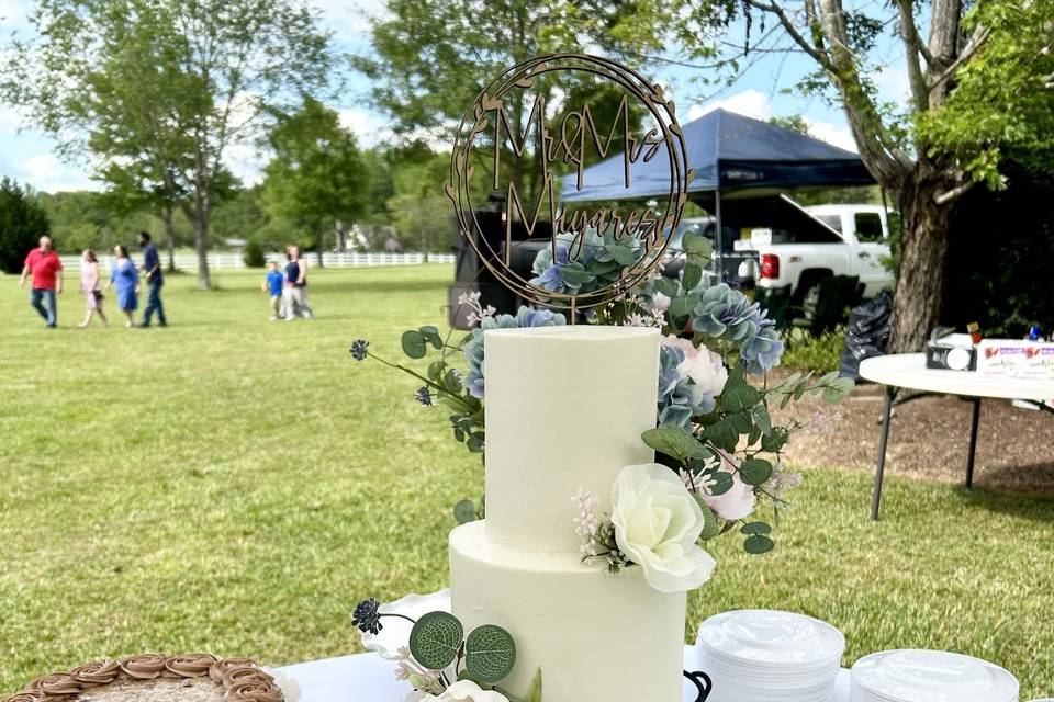 Simple 3 tier with florals