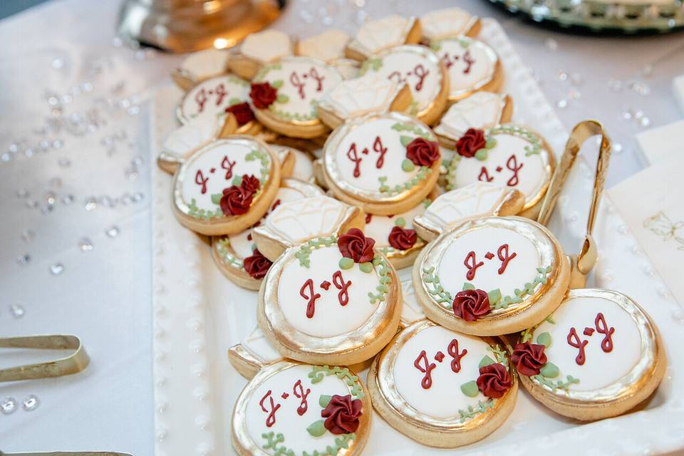 Winter wedding cookies
