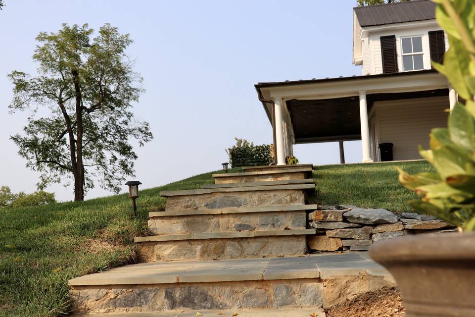 Steps to the patio