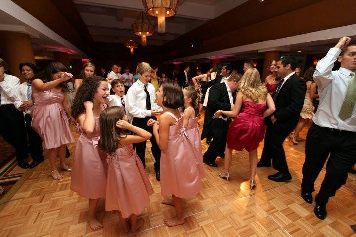 Wedding crowd on the dance floor