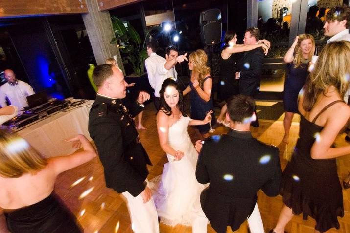 Wedding crowd on the dance floor