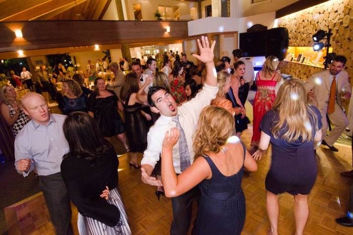 Wedding crowd on the dance floor