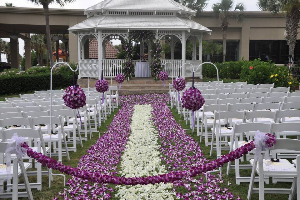 Floral aisle runner