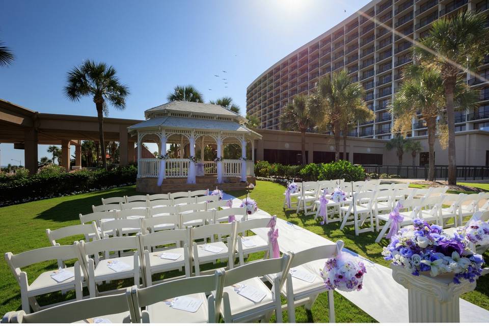 Wedding ceremony area