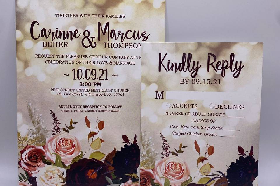 Invitation and RSVP Card