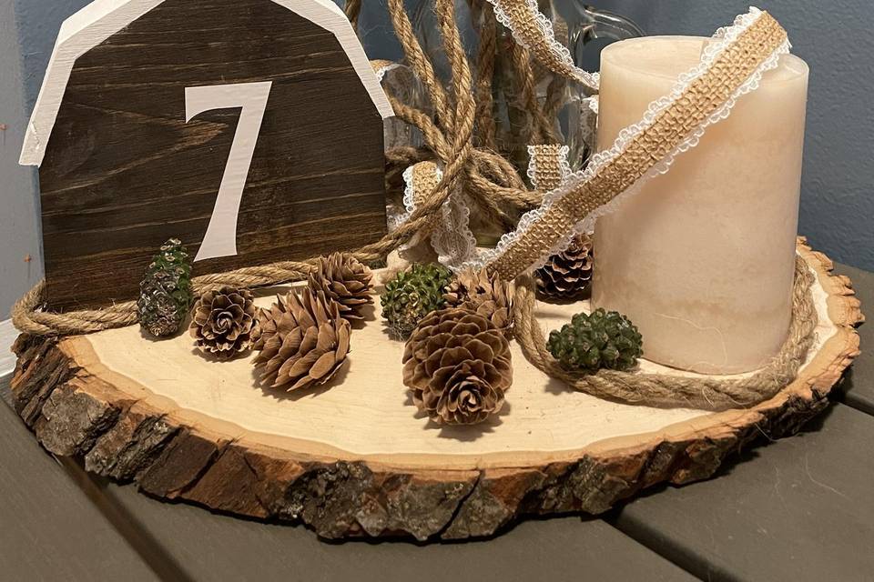 Barn table number
