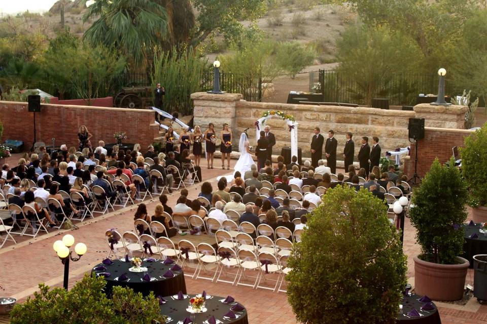 Outdoor wedding ceremony