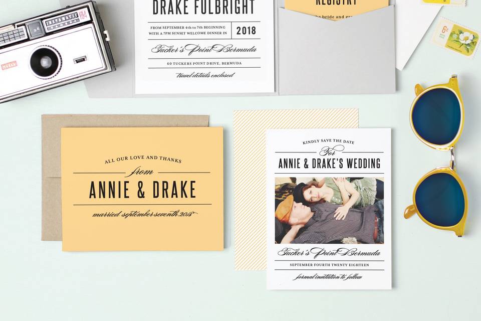 Basic Invite takes foil wedding invitations