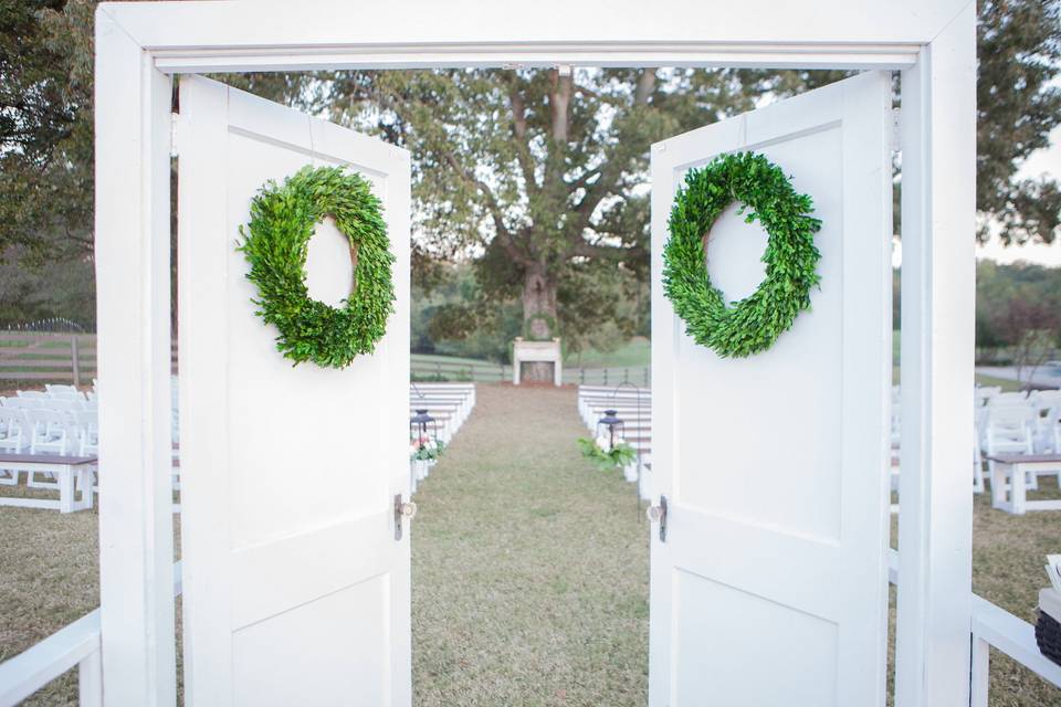 Wedding ceremony area