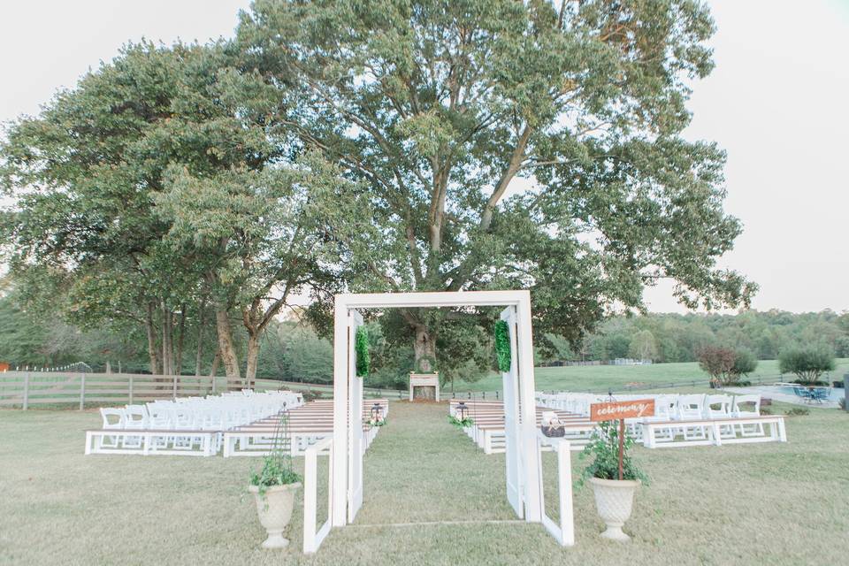 Wedding ceremony area