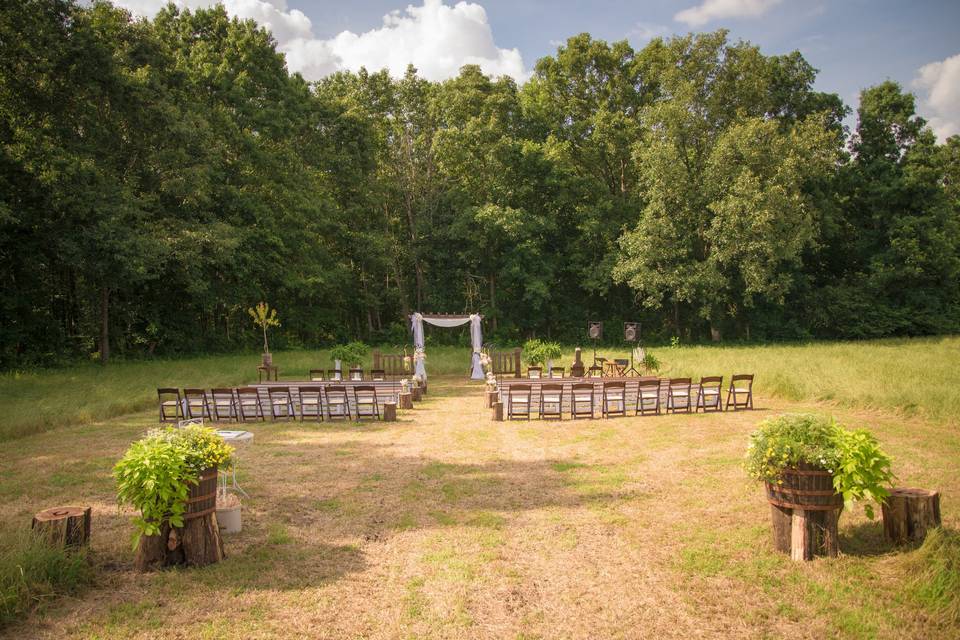 Wedding ceremony area