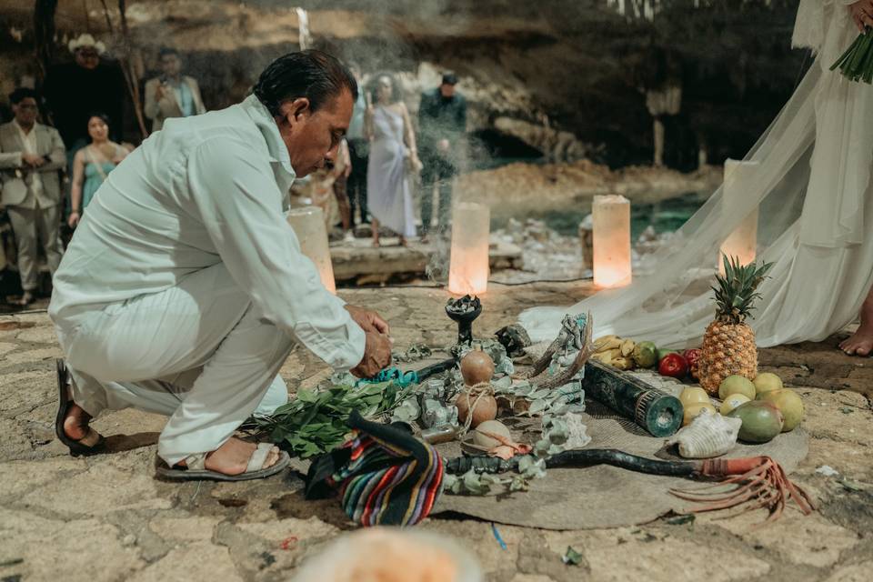 Mayan wedding ceremony