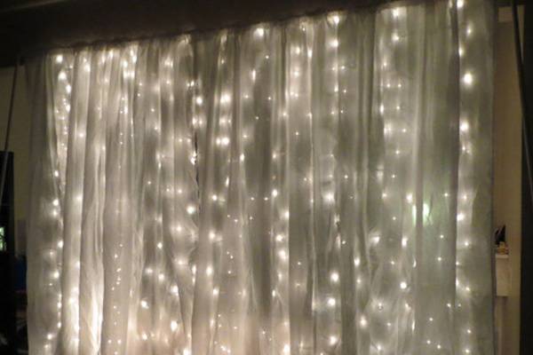 Backdrop with lights