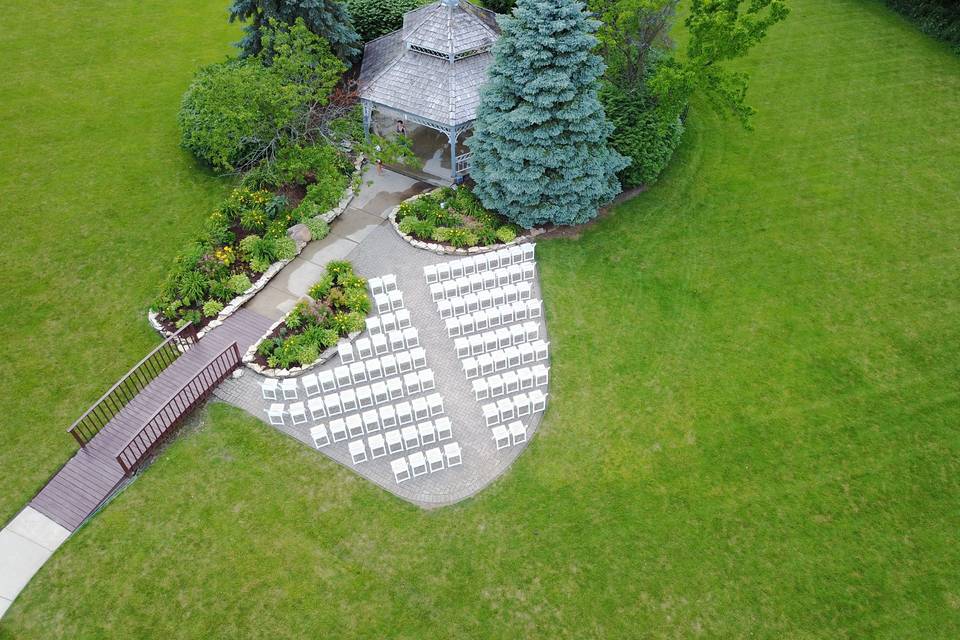 Wedding venue aerial view